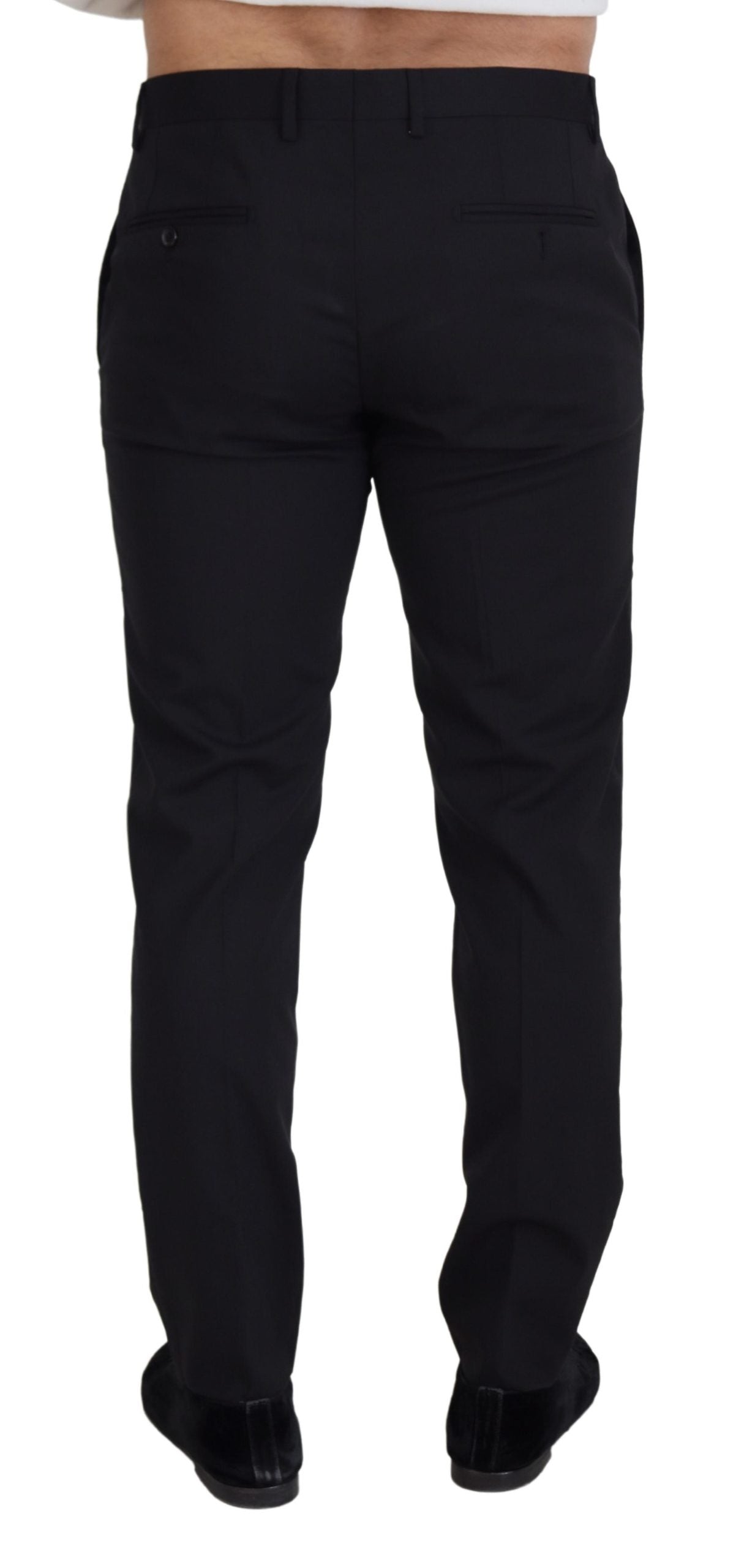 Black Wool Chino Formal Pants