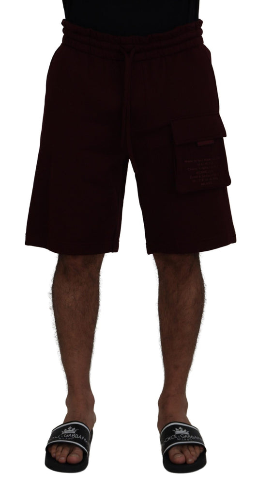 Maroon Bermuda Cargo Men Shorts