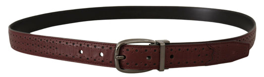 Elegant Leather Belt with Metal Buckle