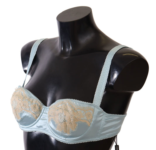 Light Blue Semi Pad Balconette Bra Underwear