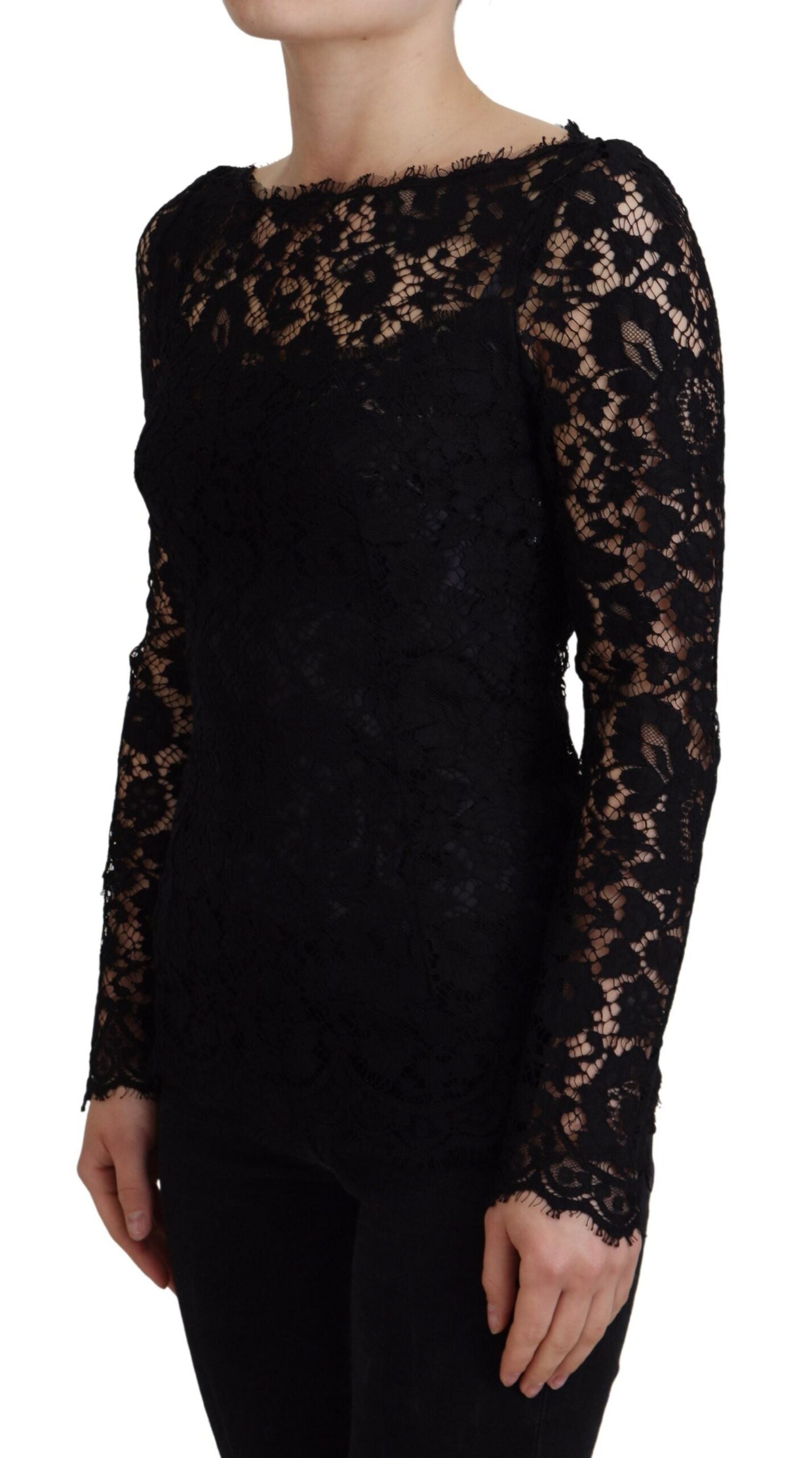 Elegant Floral Lace Long Sleeve Top