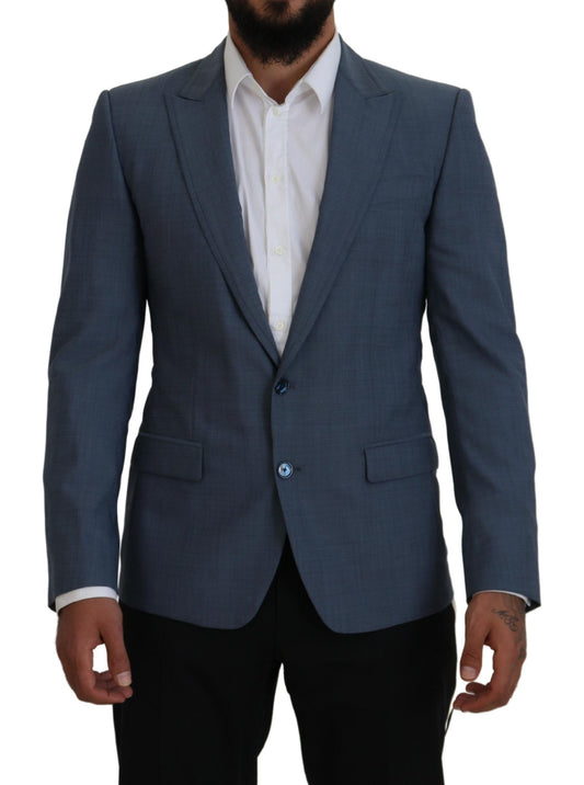 Elegant Blue Single Breasted Sport Blazer