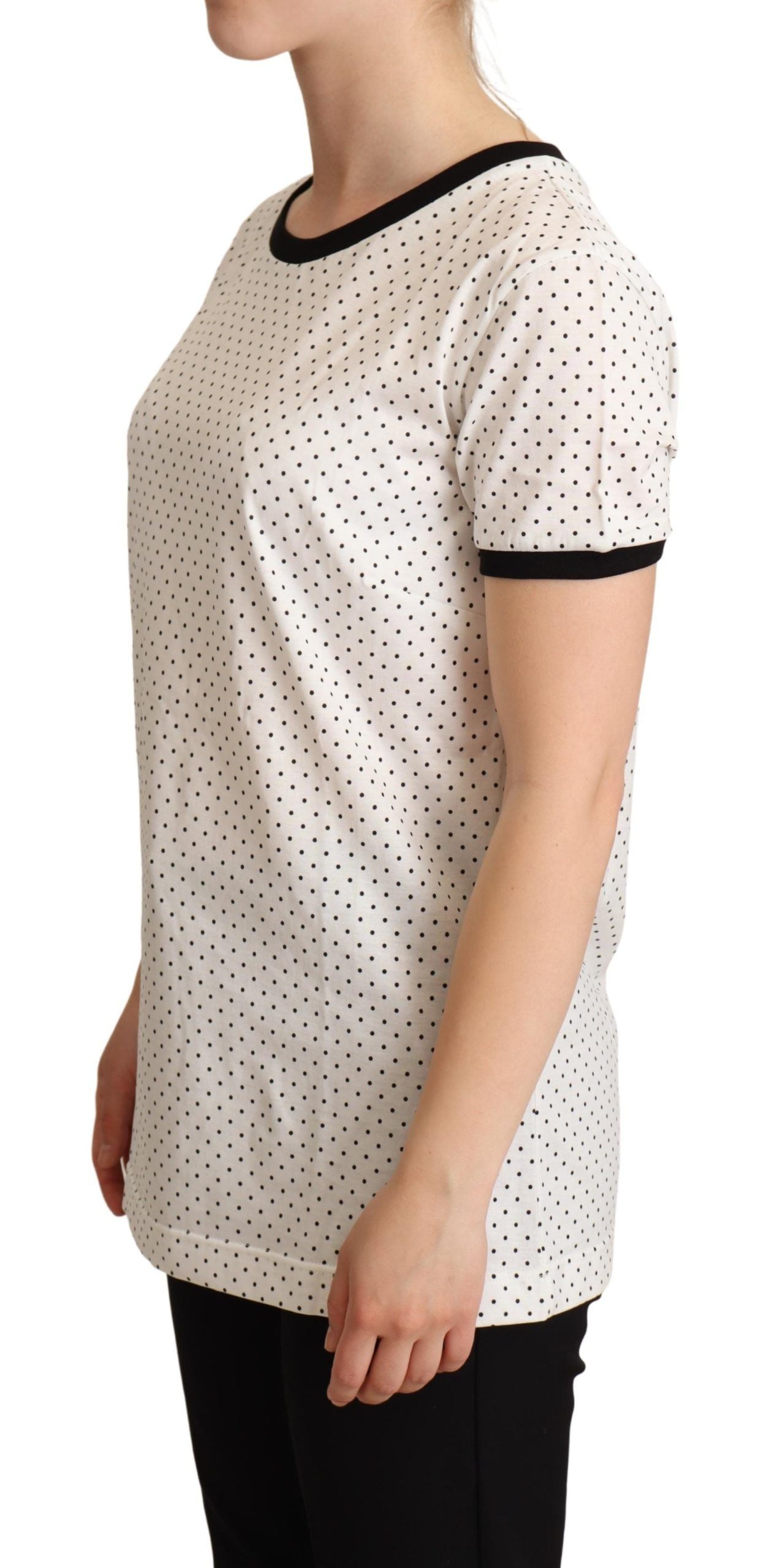 Polka Dot Crewneck Cotton Tee