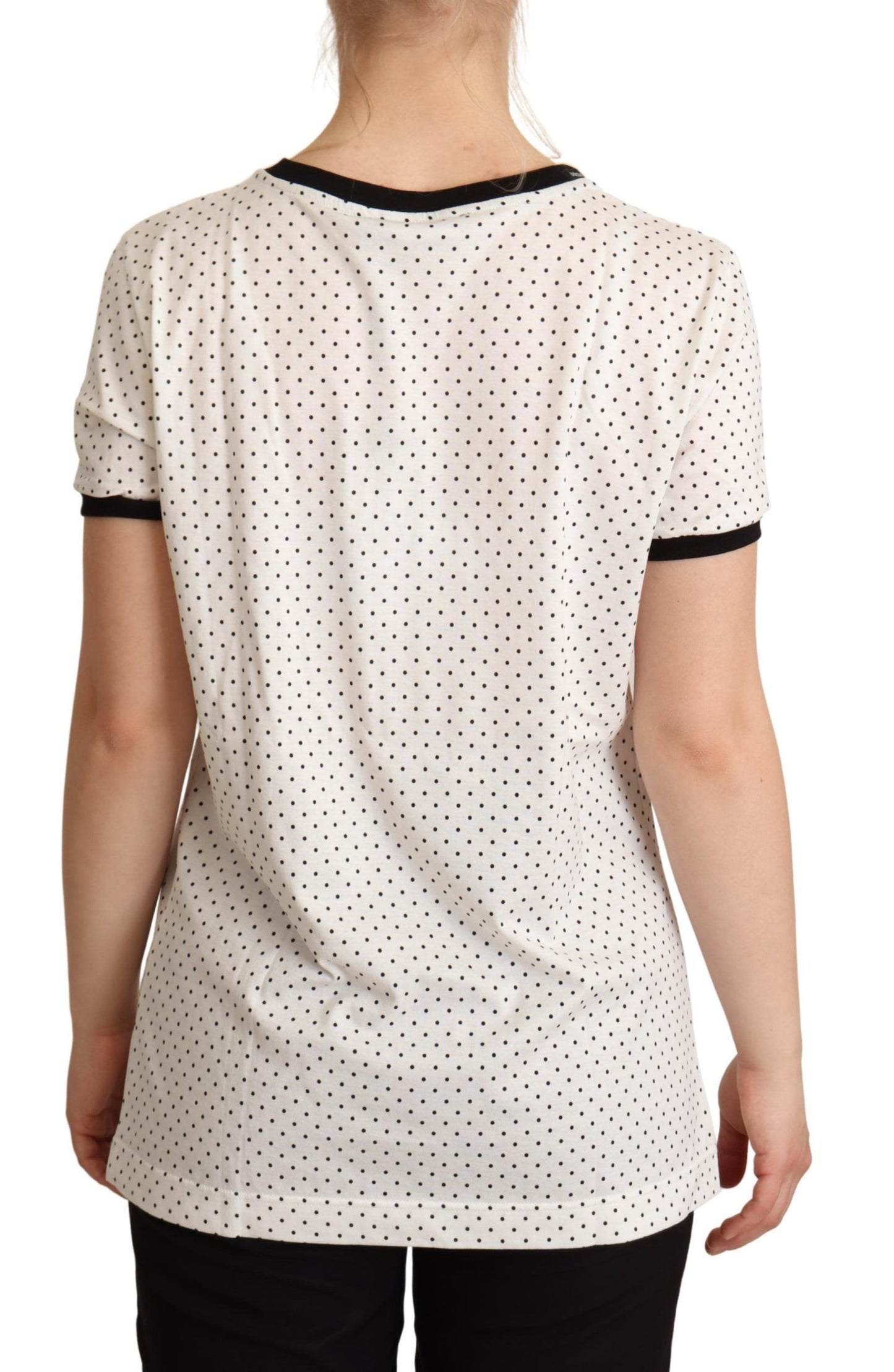 Polka Dot Crewneck Cotton Tee