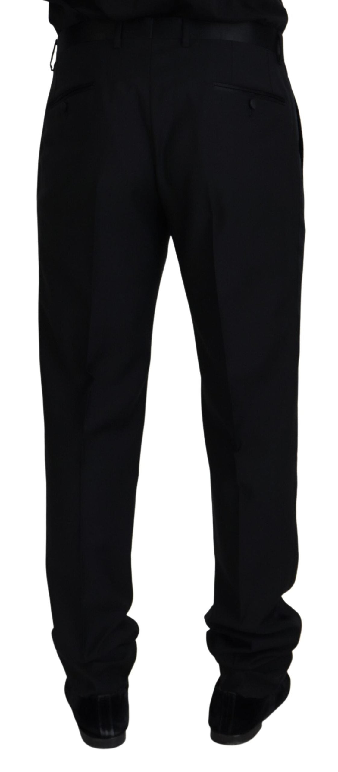 Black Wool Chino Formal Pants