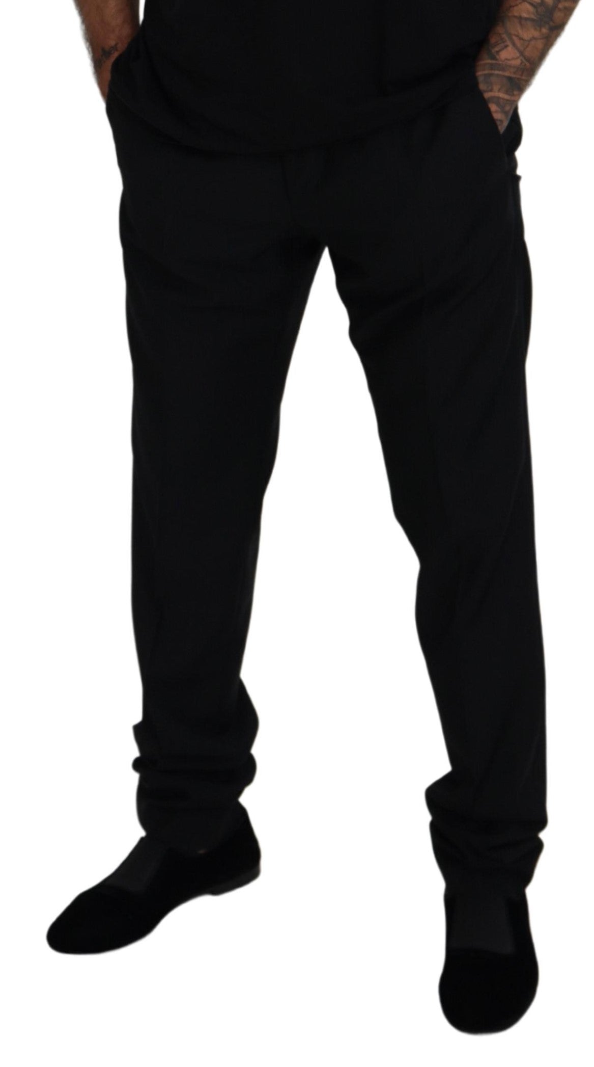 Black Wool Chino Formal Pants