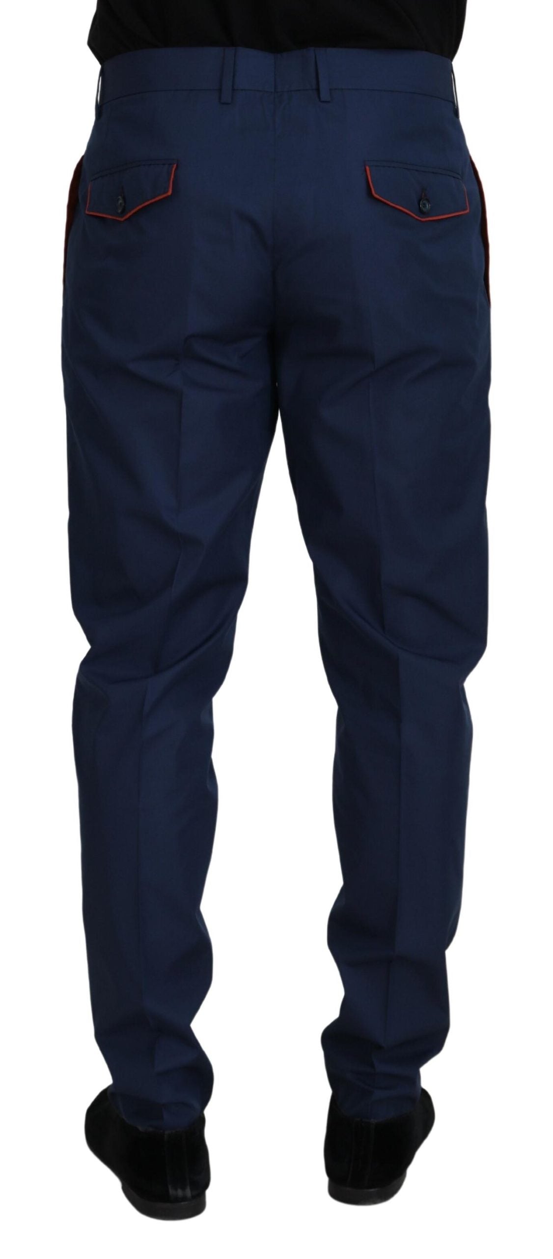 Blue Cotton Chino Formal Pants