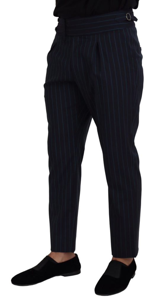 Blue Striped Men Formal Pants