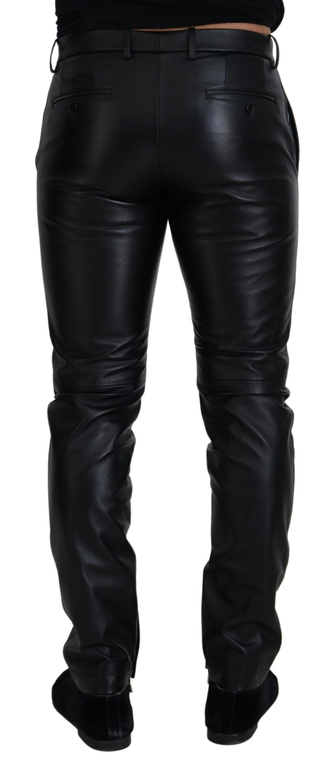 Black Shiny Stretch Skinny Pants