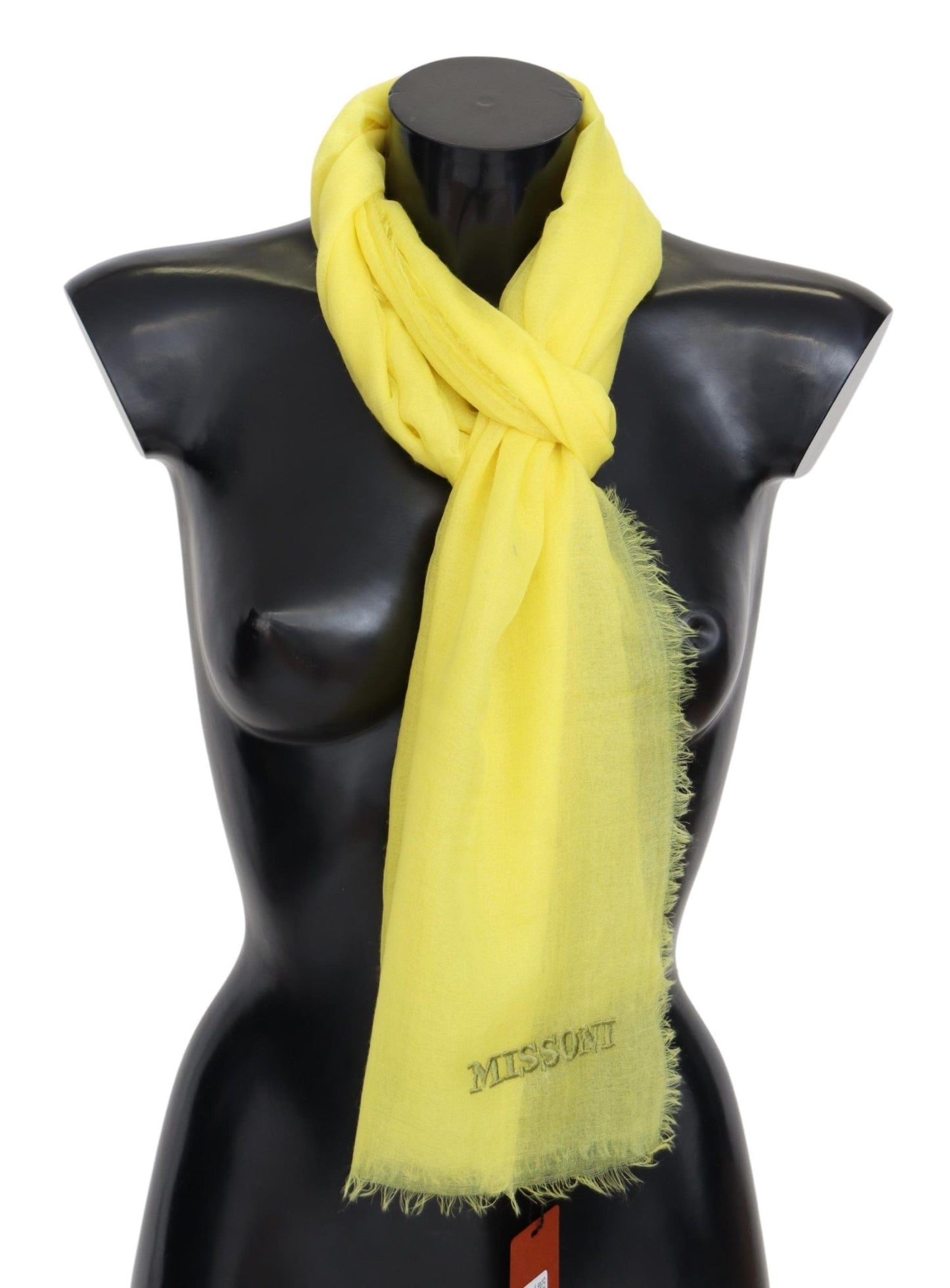 Opulent Cashmere Unisex Scarf In Vibrant Yellow