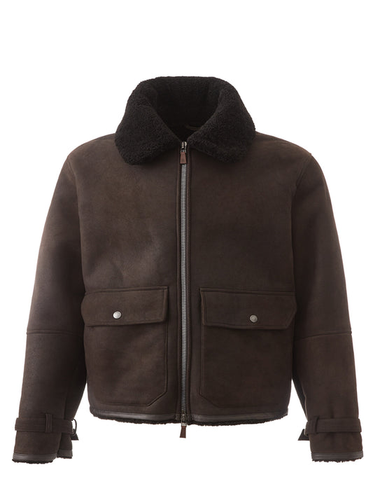 Elegant Italian Leather Sheepskin Jacket