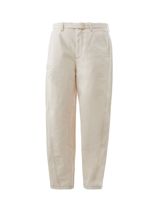 Chic Ivory Loose Fit Denim Pants