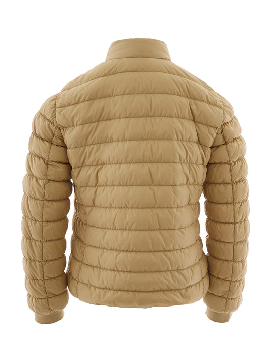 Chic Beige Quilted Lightweight Jacket