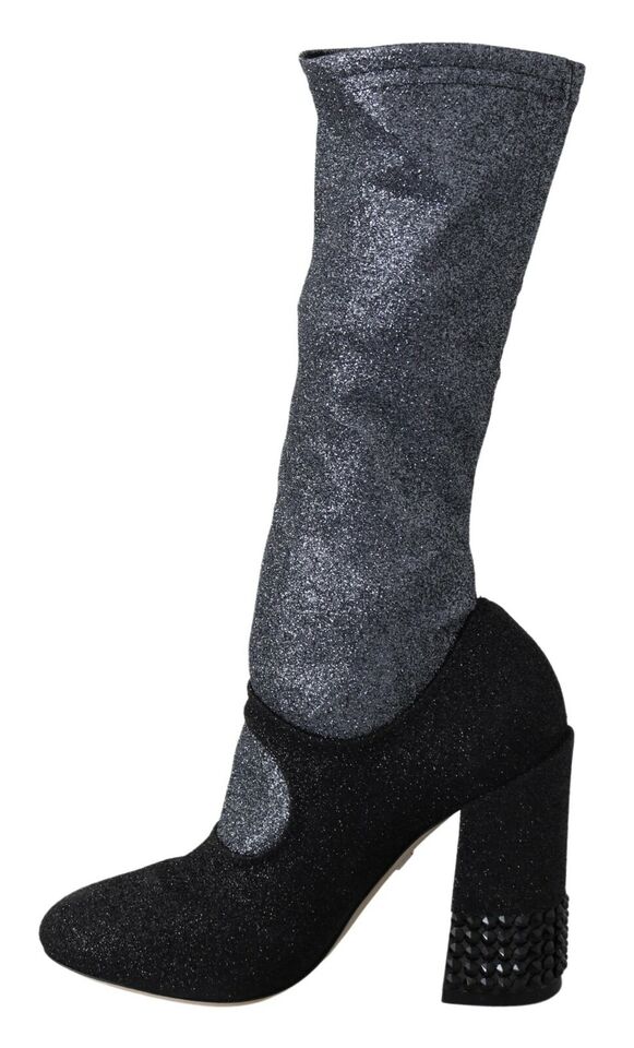 Glamorous Crystal-Embellished Booties