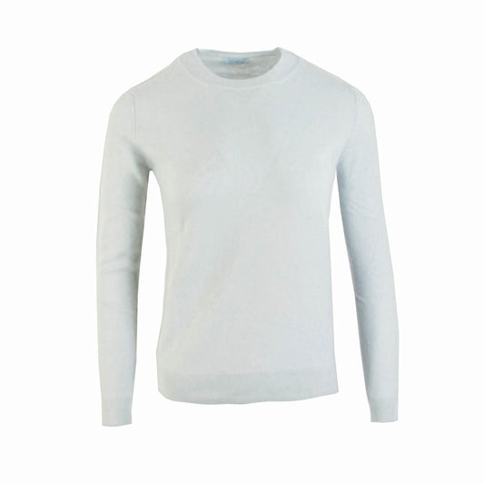 Elegant Light Blue Cashmere Crewneck Sweater