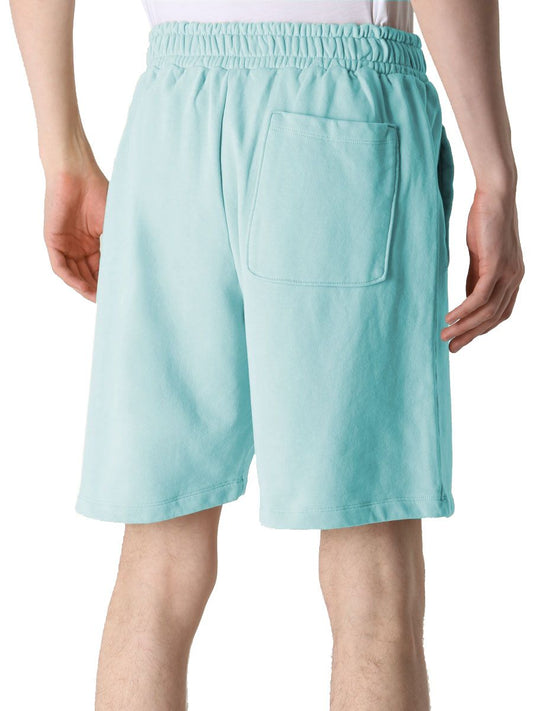 Chic Light Blue Bermuda Shorts with Logo