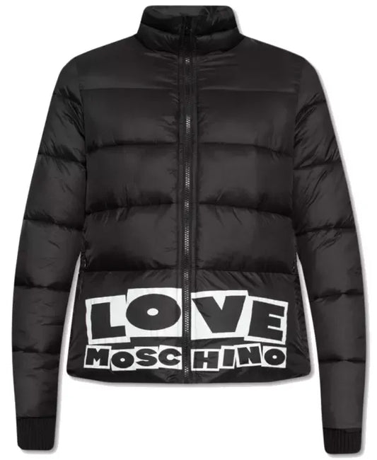 Chic Nylon Down Jacket with Bold Logo