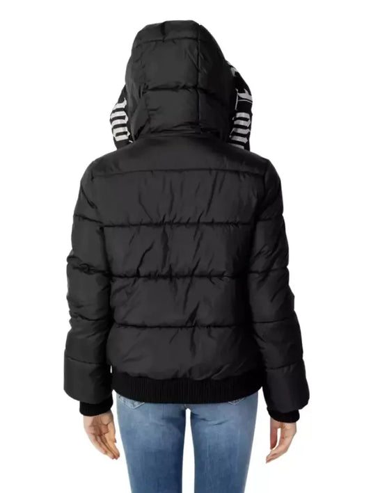 Chic Hooded Down Jacket with Signature Logo