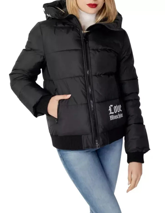 Chic Hooded Down Jacket with Signature Logo