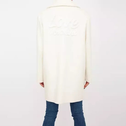 Chic White Winter Elegance Long Coat