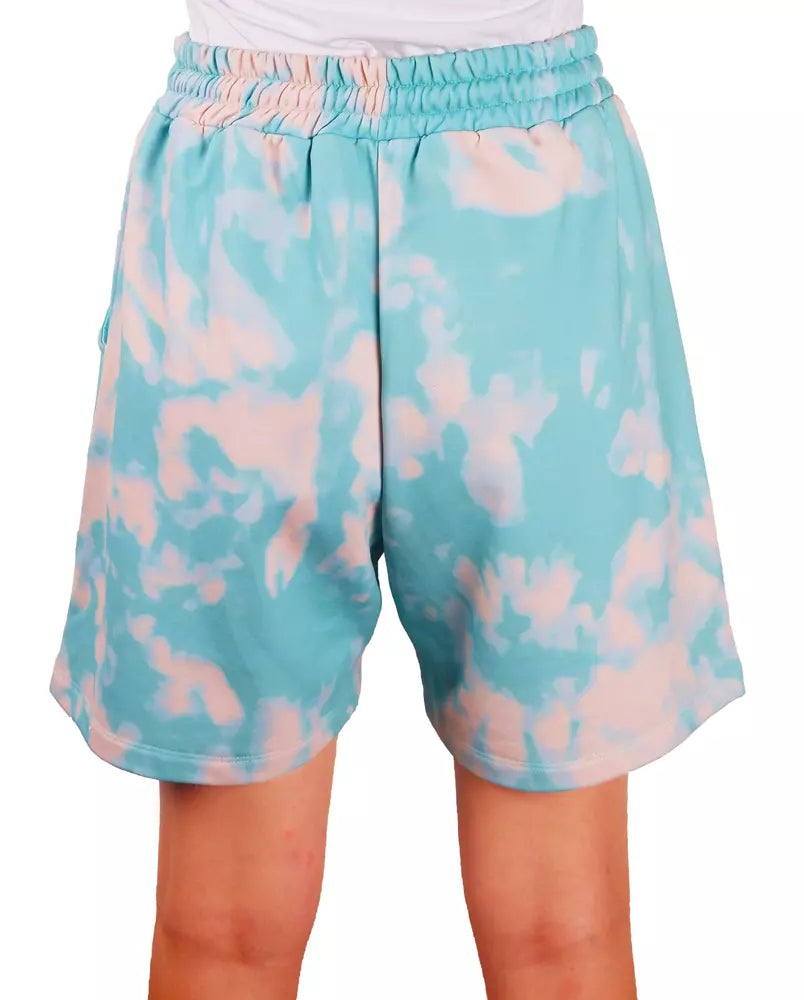 Chic Two-Tone Bermuda Shorts - Light Blue