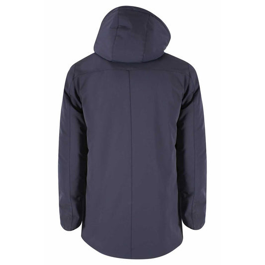 Elegant Men's Quilted Jacket with Removable Hood