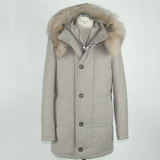 Italian Wool-Cashmere Blend Gray Jacket