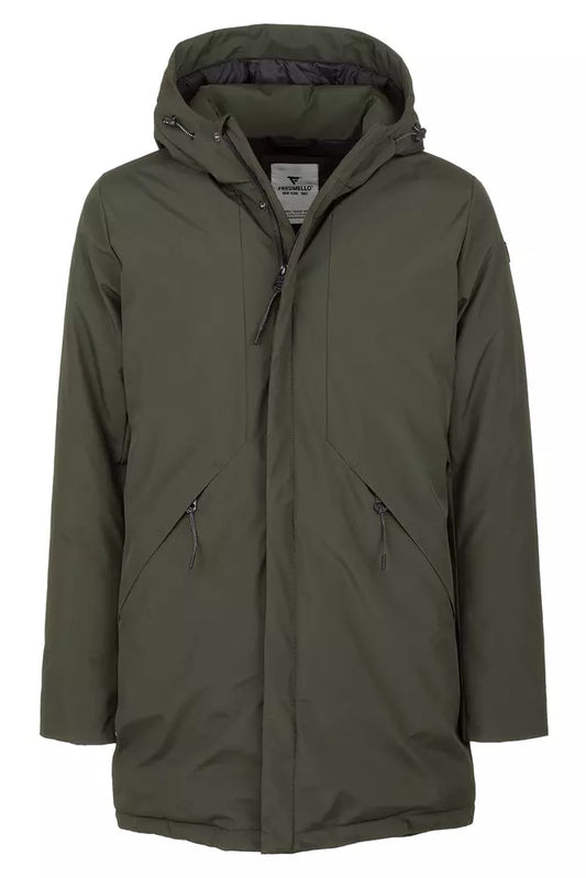 Chic Green Technical Fabric Jacket