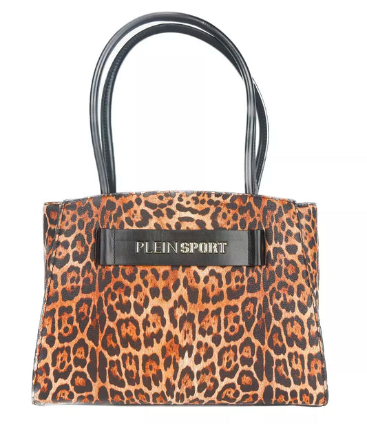 Leopard Print Shopper with Logo Accent