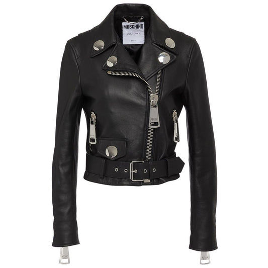 Chic Asymmetric Leather Biker Jacket