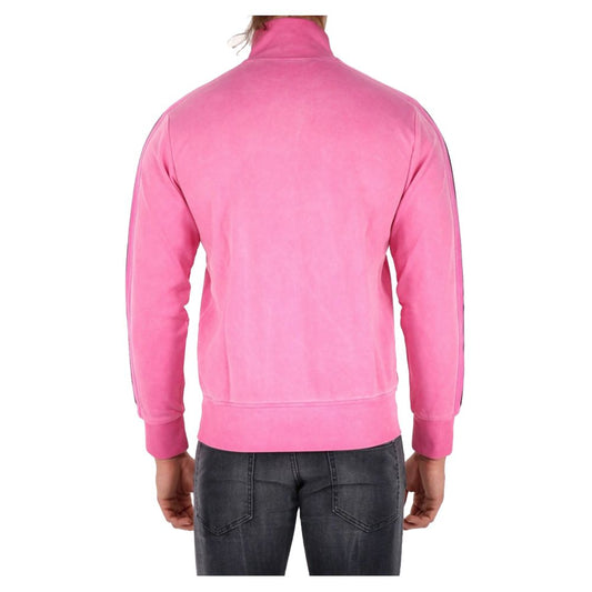 Elegant Pink Nylon Turtleneck Jacket