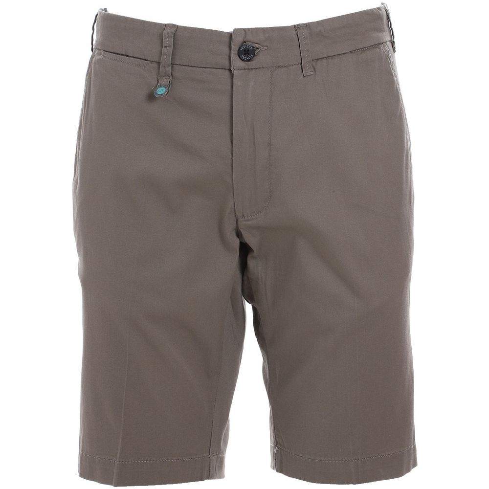 Chic Gray Four-Pocket Bermuda Shorts