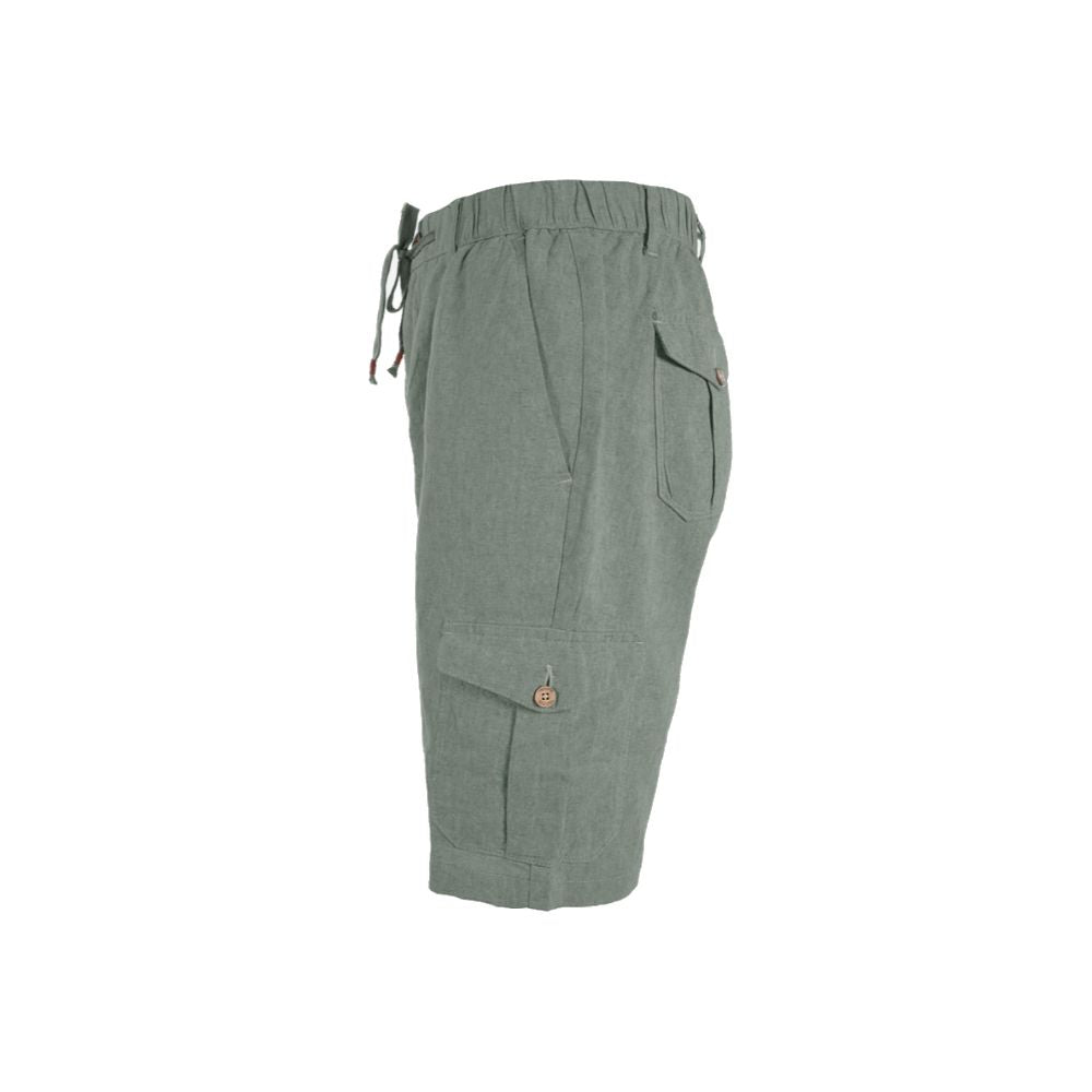 Chic Green Cargo Bermuda Shorts