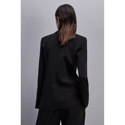 Elegant Double-Breasted Black Jacket