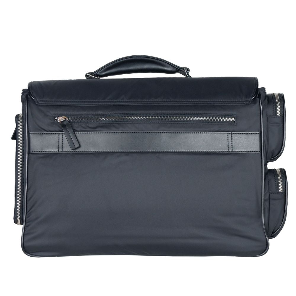 Elegant Nylon-Calfskin Document Holder Briefcase