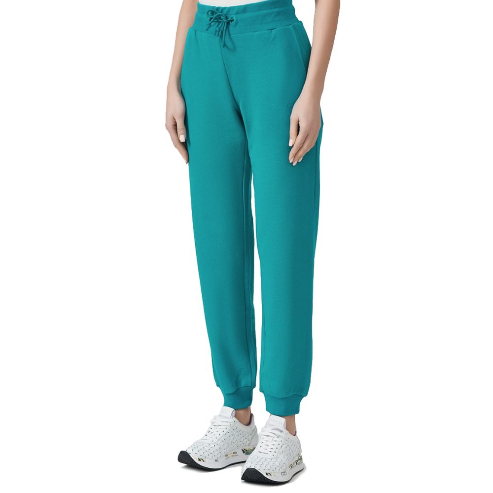 Chic Green Cotton Drawstring Pants