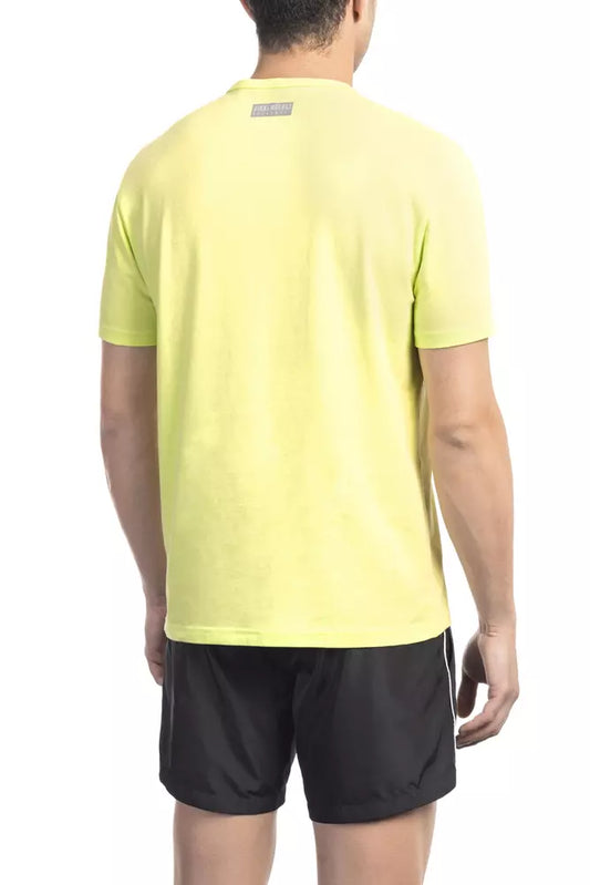 Radiant Yellow Cotton Blend Printed T-Shirt