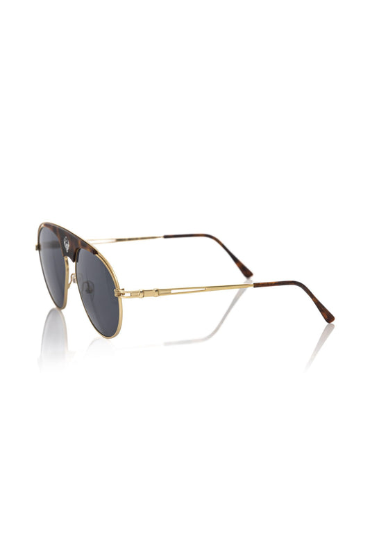 Elegant Shield Sunglasses with Havana Accent