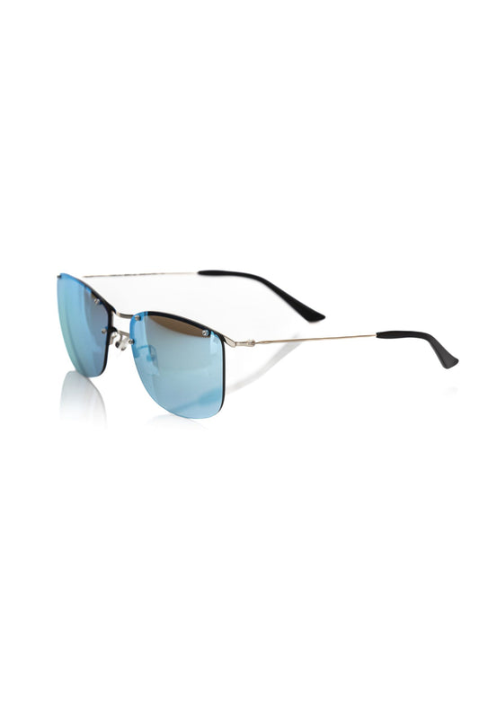 Silver Clubmaster Mirrored Sunglasses