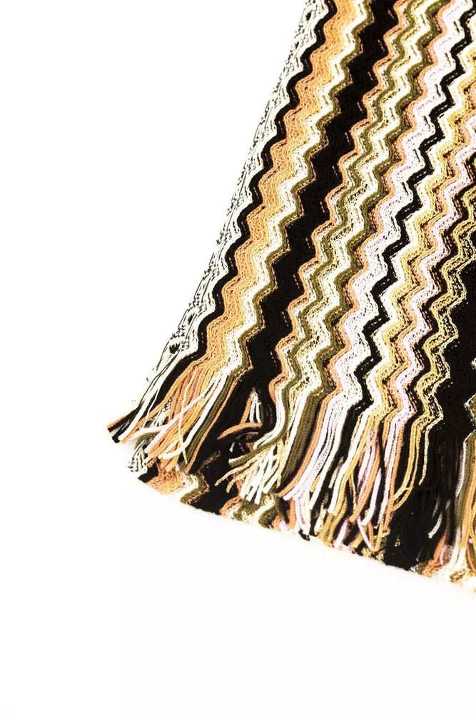 Geometric Fantasy Multicolor Fringed Scarf