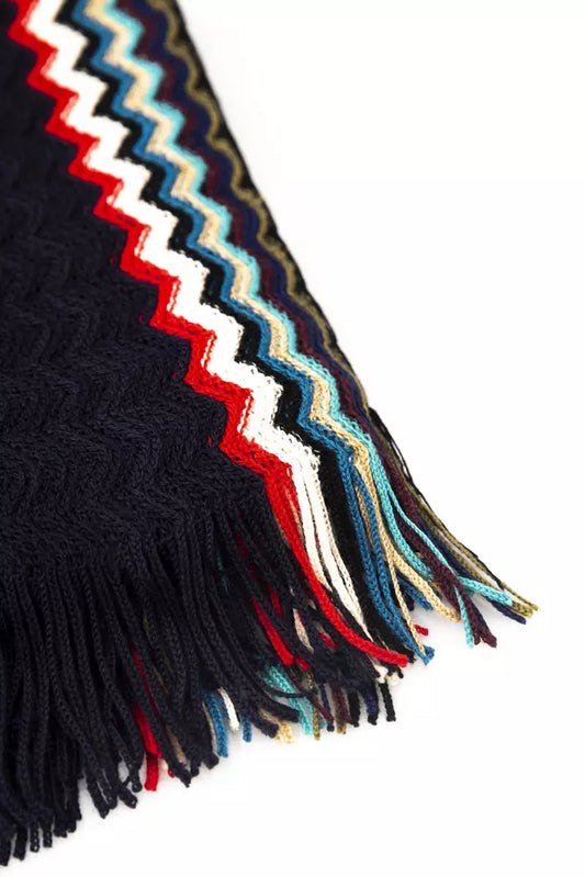 Geometric Fantasy Fringed Scarf in Multicolor