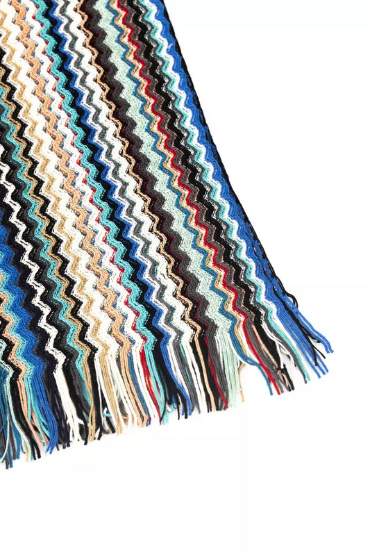 Geometric Fantasy Fringed Scarf Multicolor