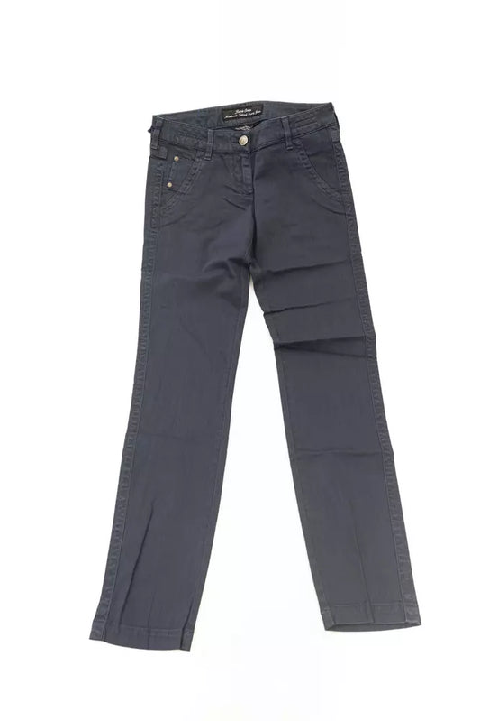 Elegant Slim-Fit Designer Jeans with Fringe Detail