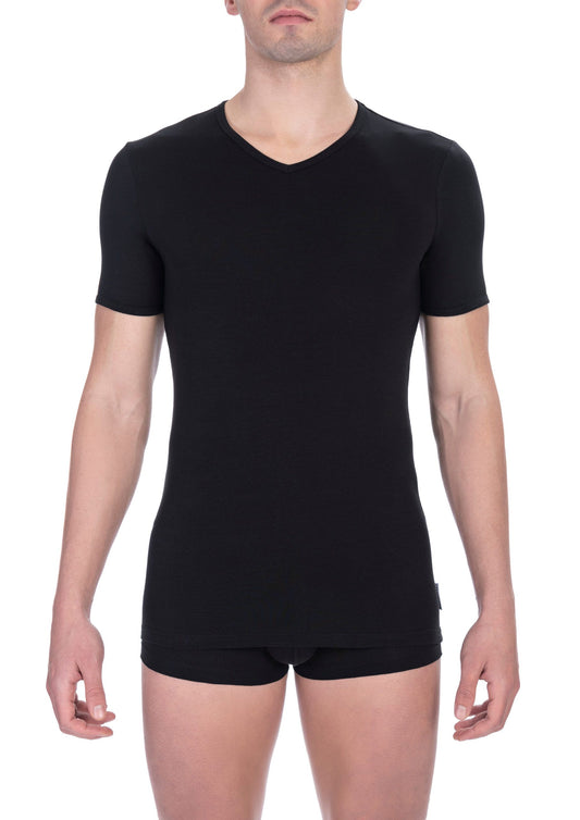 Sleek Bi-Pack V-Neck T-Shirt Ensemble