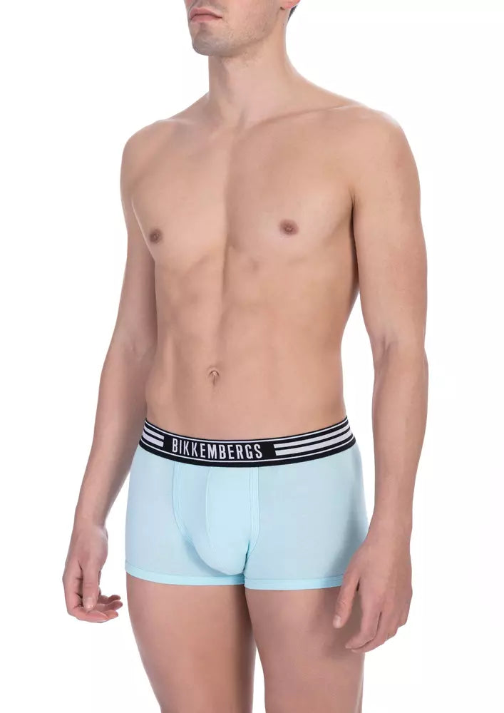 Elegant Light Blue Cotton Trunks Duo Pack