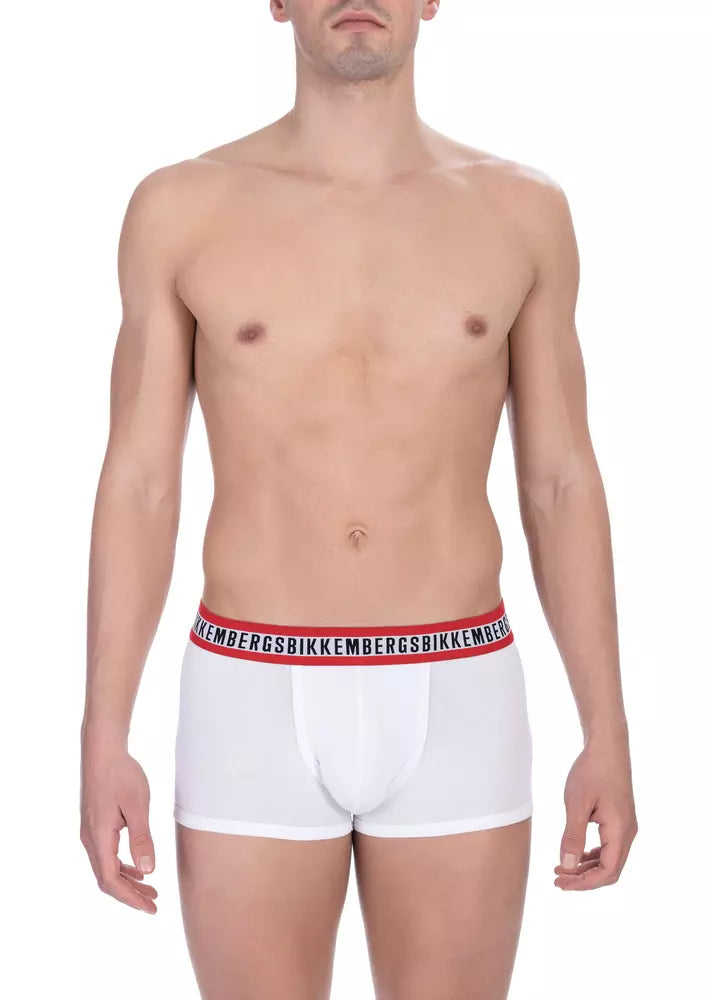 Elegant White Cotton Trunk Bi-Pack