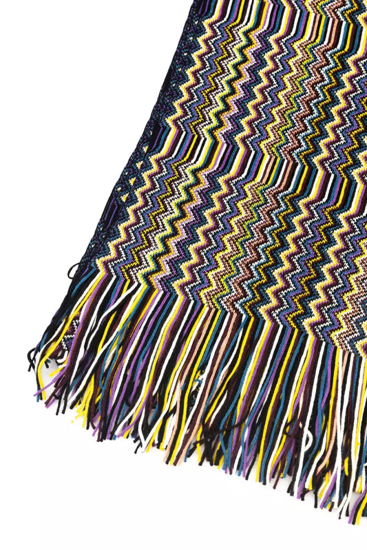 Geometric Fantasy Fringed Scarf