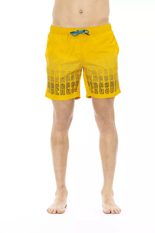 Degradé Print Swim Shorts in Vibrant Yellow