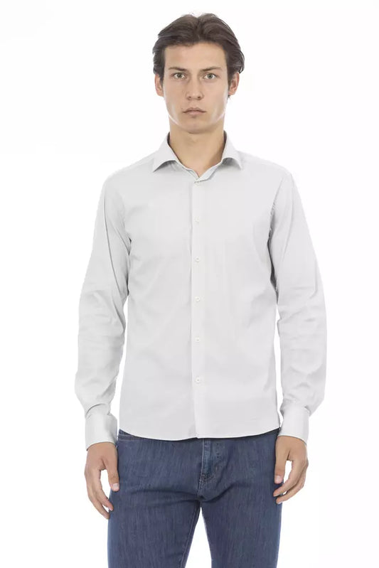 Sleek Gray Slim Fit Designer Shirt