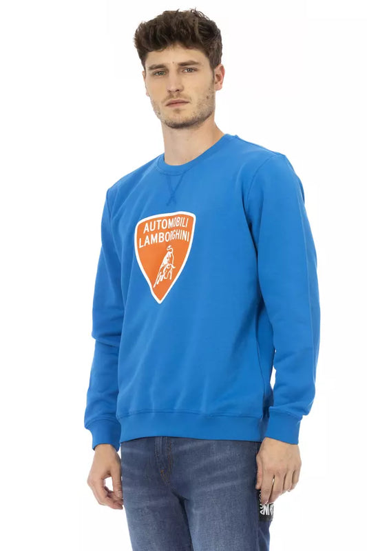 Cerulean Crewneck with Maxi Logo Print